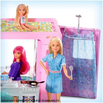 BARBIE 3-IN-1 DREAMCAMPER VEHICLE AND AC