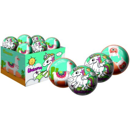 DEKORBALL - UNICORN OG LAMA (15 CM)