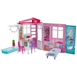 BARBIE HOUSE, FURNITURE AND ACCESSORIES