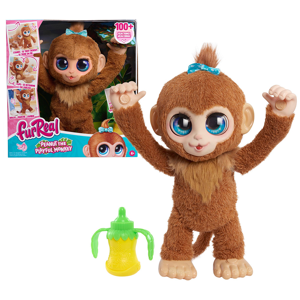 Peanut Walking Monkey Toy Fingerlings 2Tone Monkey Candi (Pink