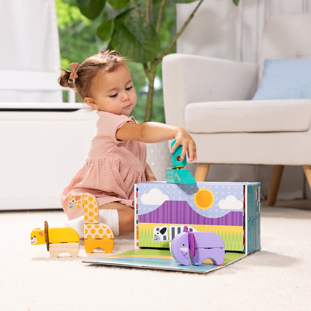 BLOCKABLES SAFARI ANIMALS BUILDING SET. - Ringo.no