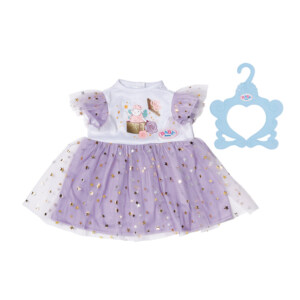 DUKKEKLÆR - BABY BORN LILAC TUTU DRESS 4