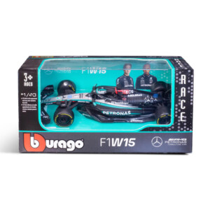 1:43 F1 MERCEDES AMG W15 2024 RUSSELL IN