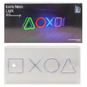 PLAYSTATION SYMBOL SKILT M/NEON LIGHTS.