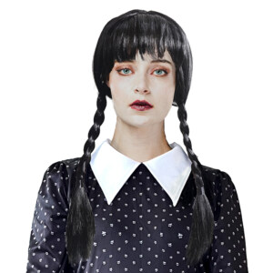 WIG BLACK W. BRAIDS.