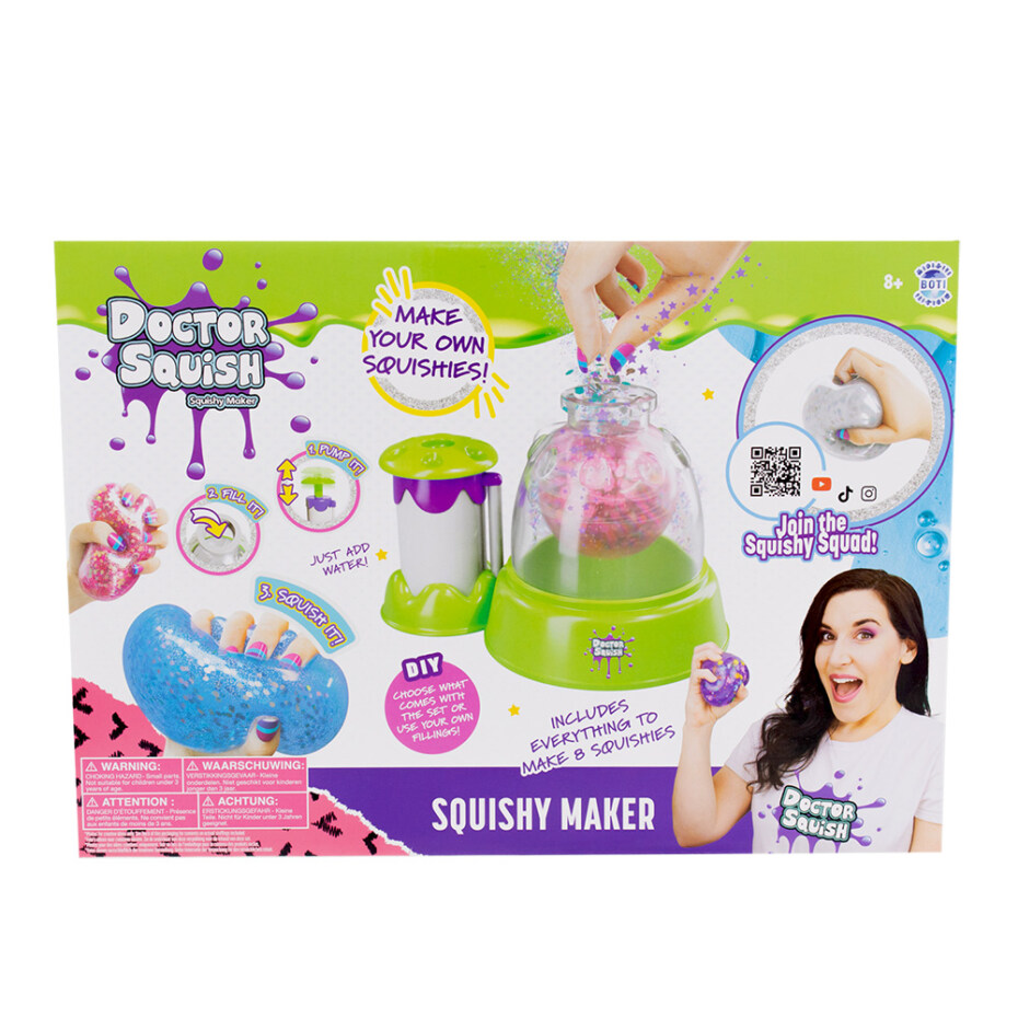Doctor Squish Glow It! By Pack de recharge - 8 ballons inclus, Vert
