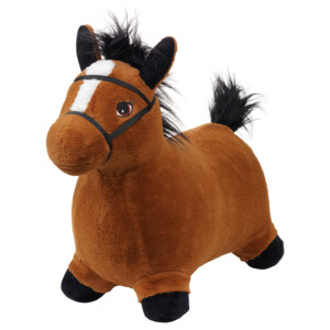 KREA HOP AND BOUNCE PLUSH HORSE, BROWN,.