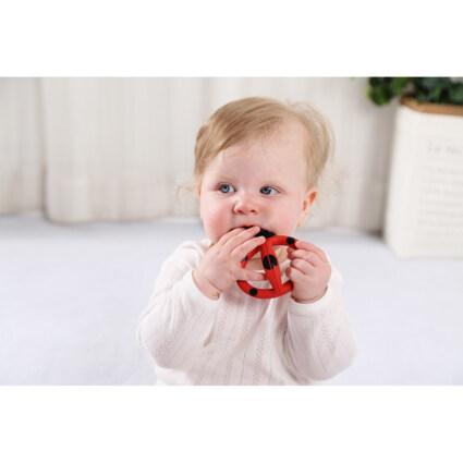 Mombella Ladybug U‑formet Tannbørste & Biteleke