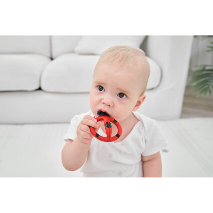 Mombella Ladybug U‑formet Tannbørste & Biteleke