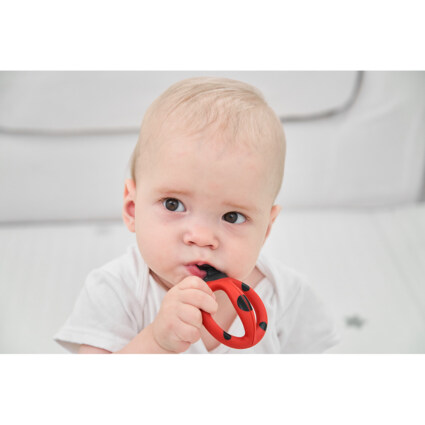 Mombella Ladybug U‑formet Tannbørste & Biteleke