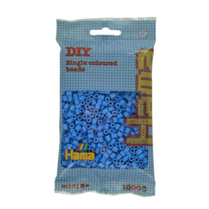 HAMA 119 HIMMELBLÅ MIDI PERLER 1000