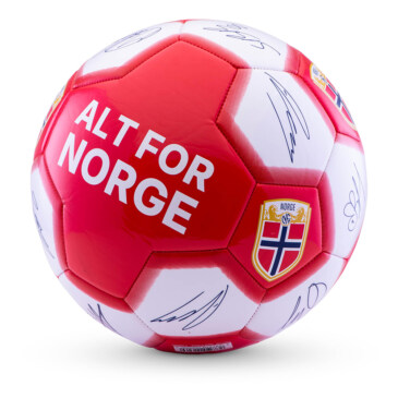 NOR FOTBALL RØD OG HVIT - STR. 5