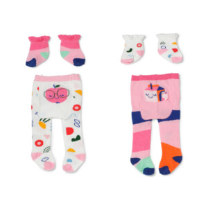 BABY BORN TIGHTS & SOCKS 2 ASSORTED 43CM