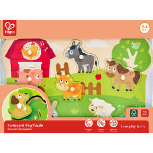 HAPE FARM ANIMALS PEG PUZZLE