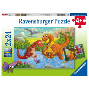 PUSLESPILL LEKNE DINOSAURER 2X24P