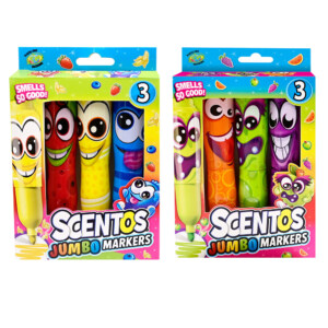 SCENTOS JUMBO MARKERS ASST 3 PCS