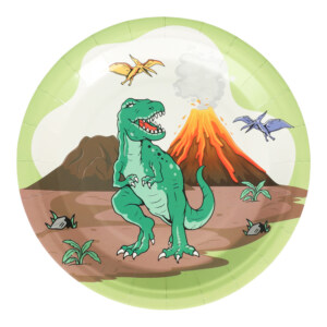 PAPER PLATE 23 CM DINOSAUR 8-P