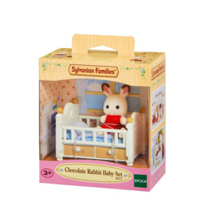 SYLVANIAN SETT MED BABY SJOKOLADEKANIN -