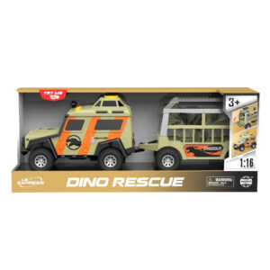 L&L JEEP M/DINO PÅ HENGER (45CM)