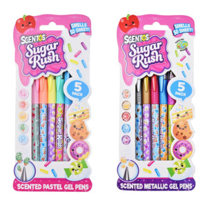SCENTOS SUGAR RUSH GEL PENS 5 PCS ASST C