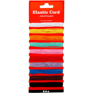 ELASTISK SMYKKETRÅD, TYKKELSE 1 MM, 10X3