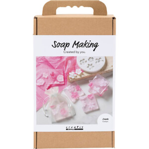 DIY KIT SÅPEFREMSTILLING, BLOMSTER, ROSA
