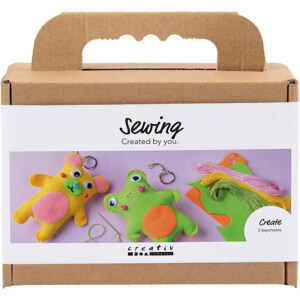 MINI DIY KIT SYING, FROSK OG BAMSE, ASS,